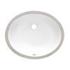 Ruvati 15"x12" Undermnt Bathroom Vanity Sink White Oval Ceramic W/ Overflow RVB0616